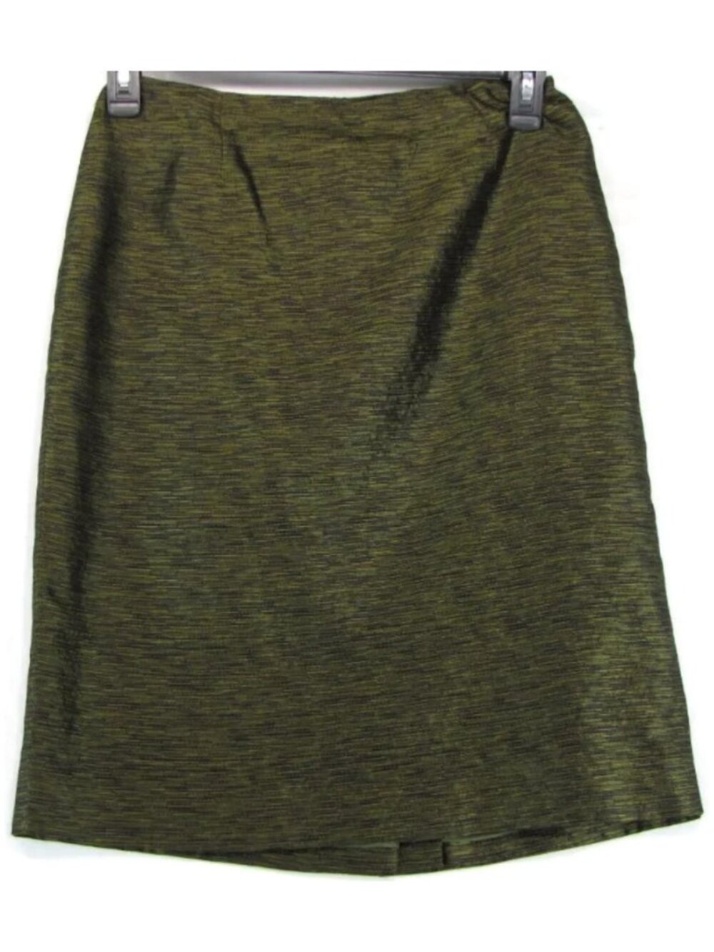 SALE! Tweed Silk Wool Green Midi Knee Skirt